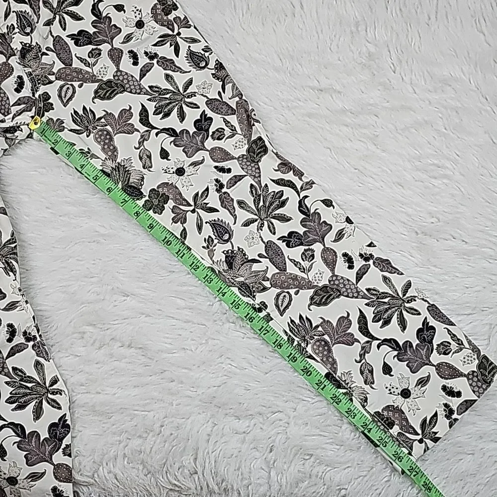 Tory Burch Women's Floral Leaf Printed‎ Trousers Size 27